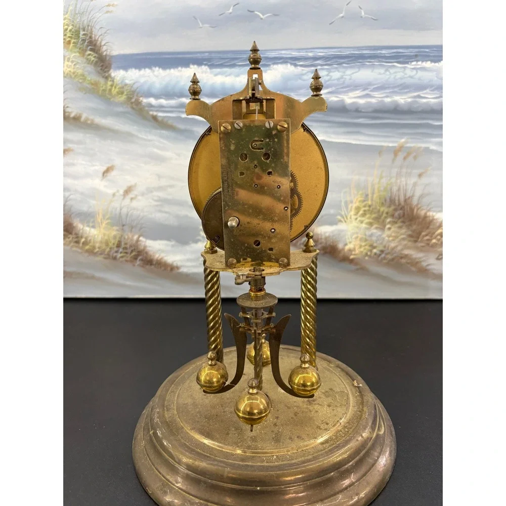 Vintage Kundo Brass 400 Day Anniversary Torsion Pendulum Clock Germany UNTESTED